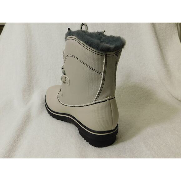 W631 Jbu Stone White/Black Brisky Lace-up Casual Water-resistant Boots - 8 M - Picture 3 of 5